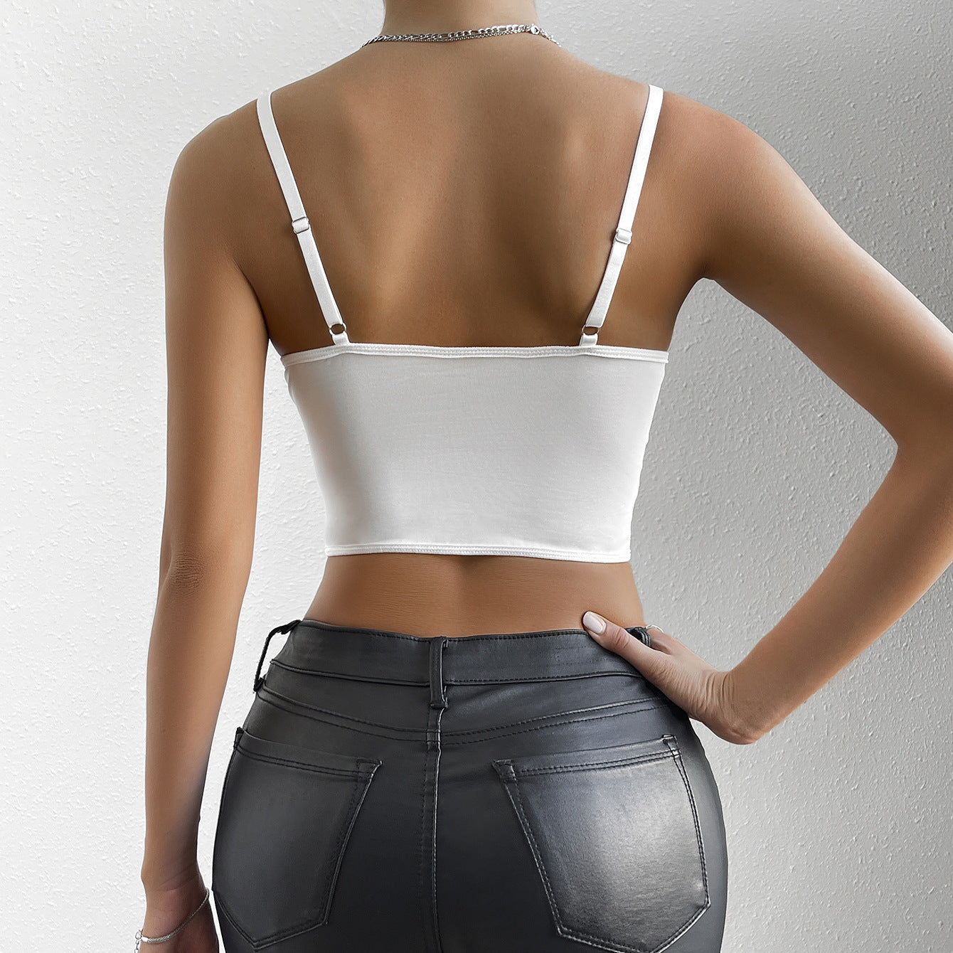 Blue Zone Planet | Sweetheart Neck Lace Detail Cami BLUE ZONE PLANET