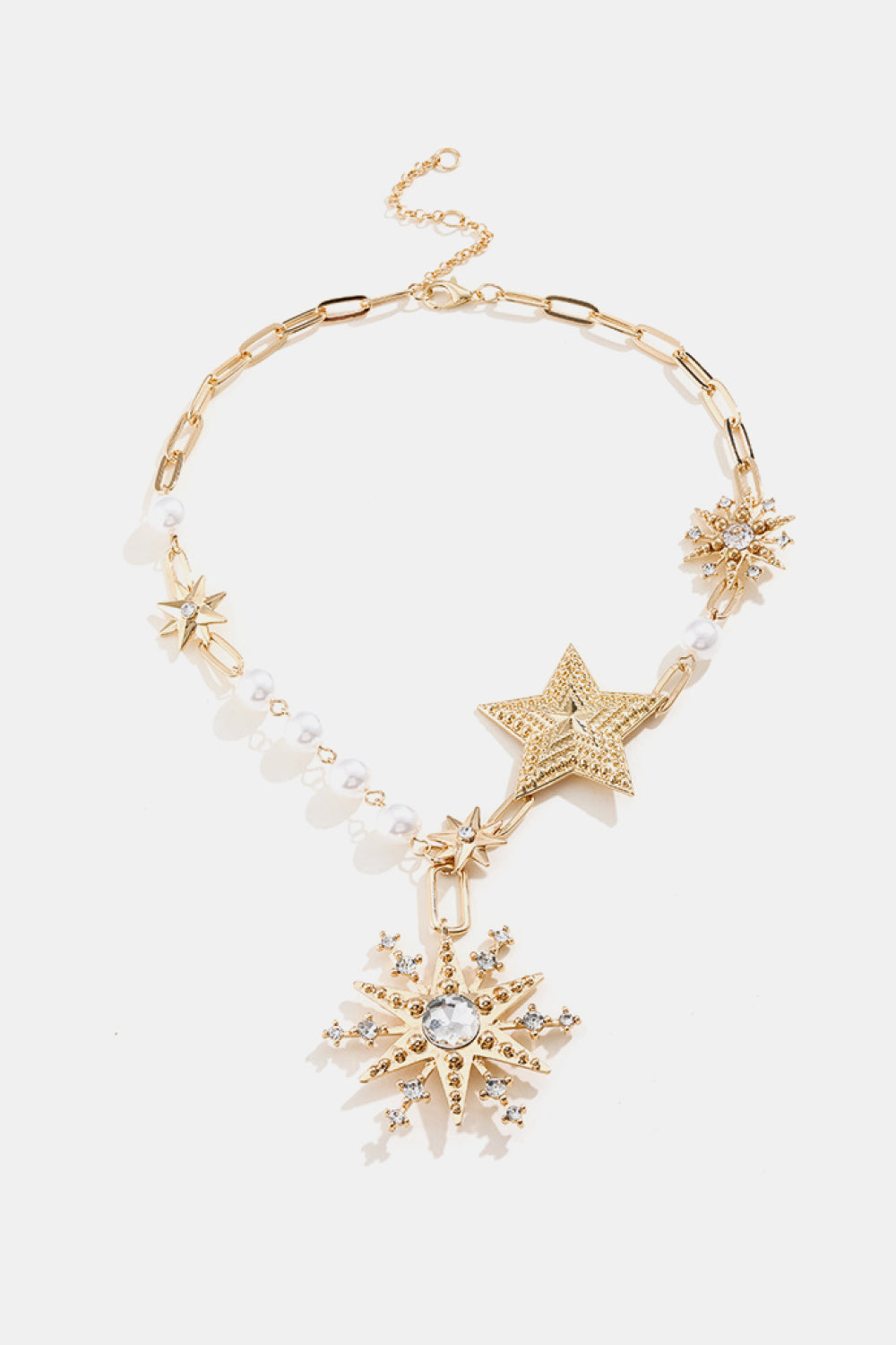 Synthetic Pearl Star Shape Alloy Necklace BLUE ZONE PLANET