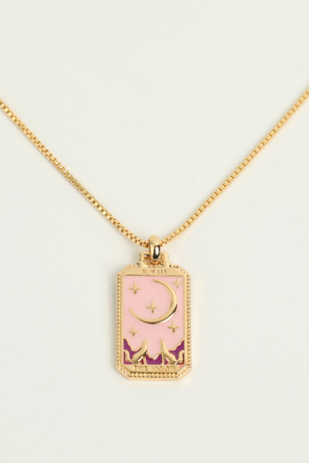 Tarot Card Pendant Copper Necklace BLUE ZONE PLANET