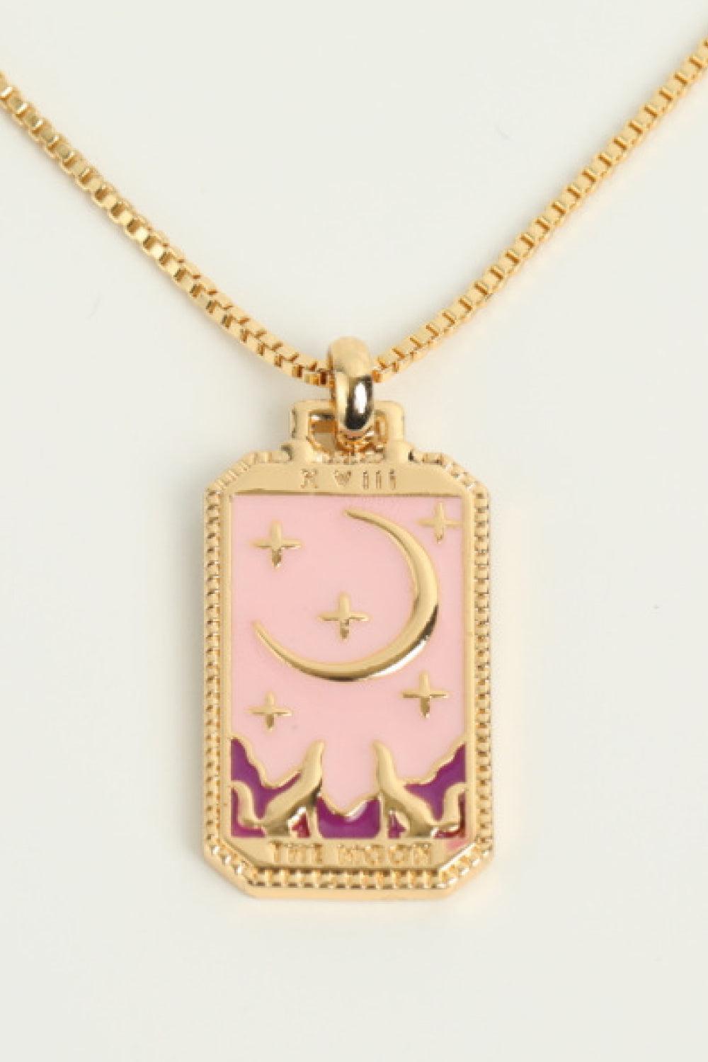 Tarot Card Pendant Copper Necklace BLUE ZONE PLANET