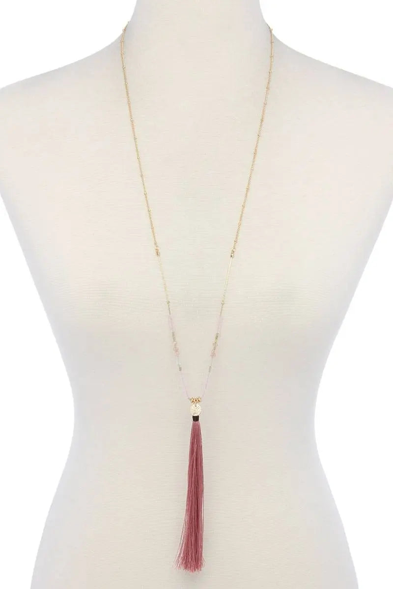 Tassel Pendant Necklace Blue Zone Planet