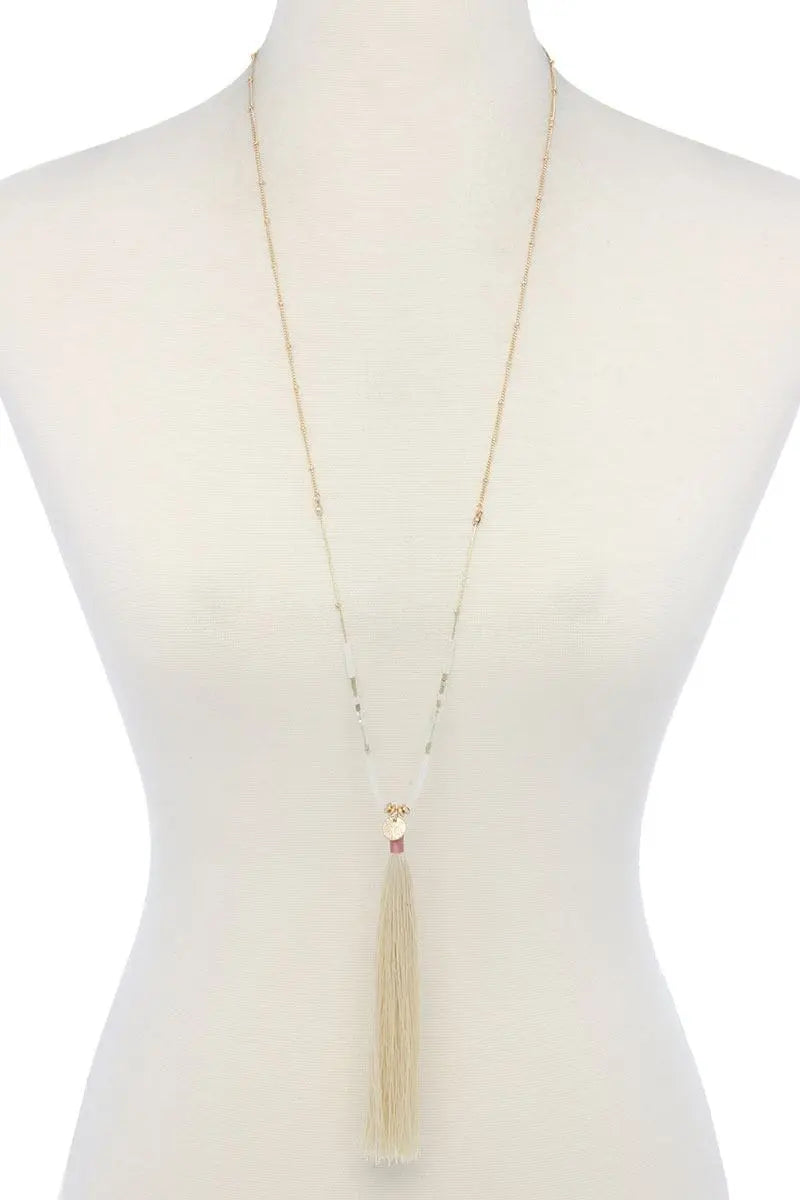 Tassel Pendant Necklace Blue Zone Planet