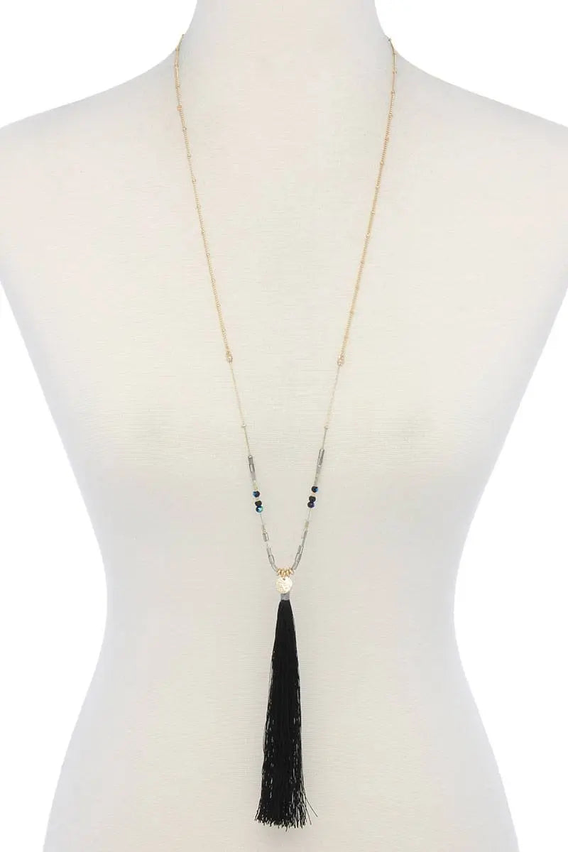 Tassel Pendant Necklace Blue Zone Planet