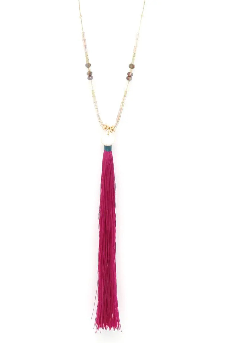 Tassel Pendant Necklace Blue Zone Planet