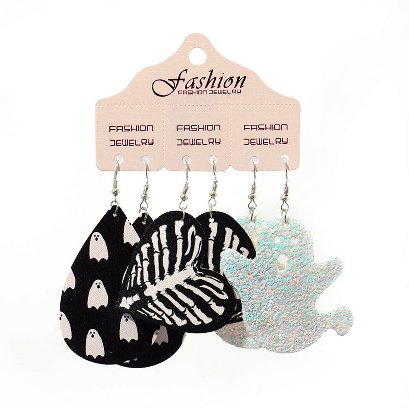 Teardrop Shape Halloween Theme Dangle Earrings BLUE ZONE PLANET