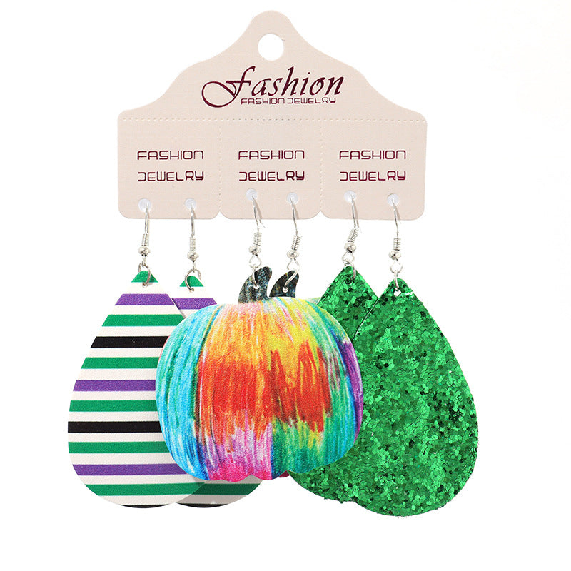 Teardrop Shape Halloween Theme Dangle Earrings BLUE ZONE PLANET
