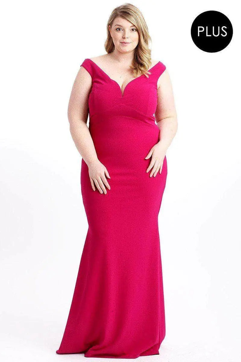 Techno Crepe Stretch Off The Shoulder Dress Blue Zone Planet