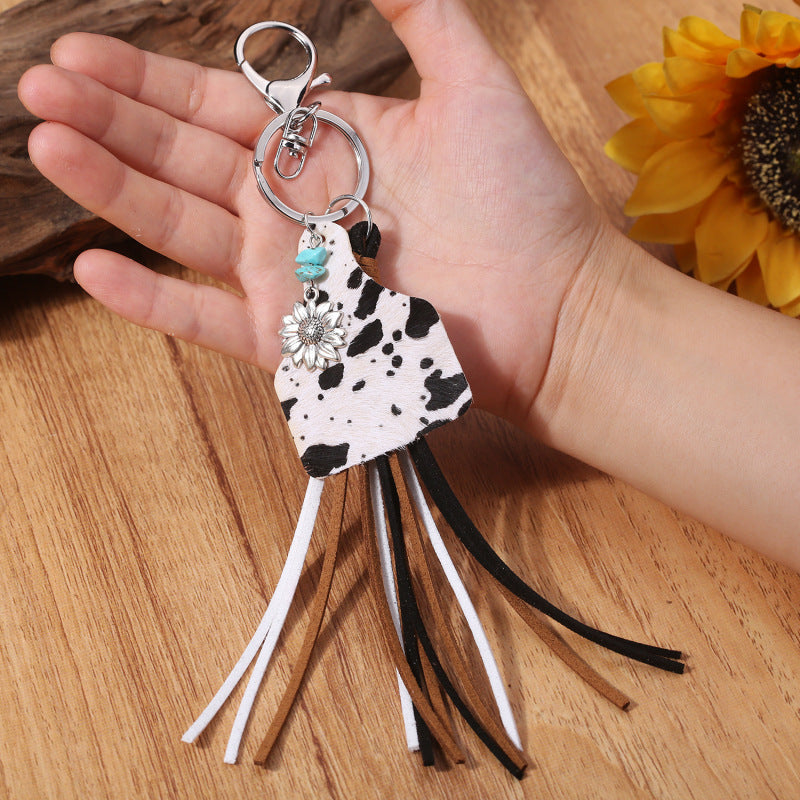 Turquoise Fringe Detail Key Chain BLUE ZONE PLANET