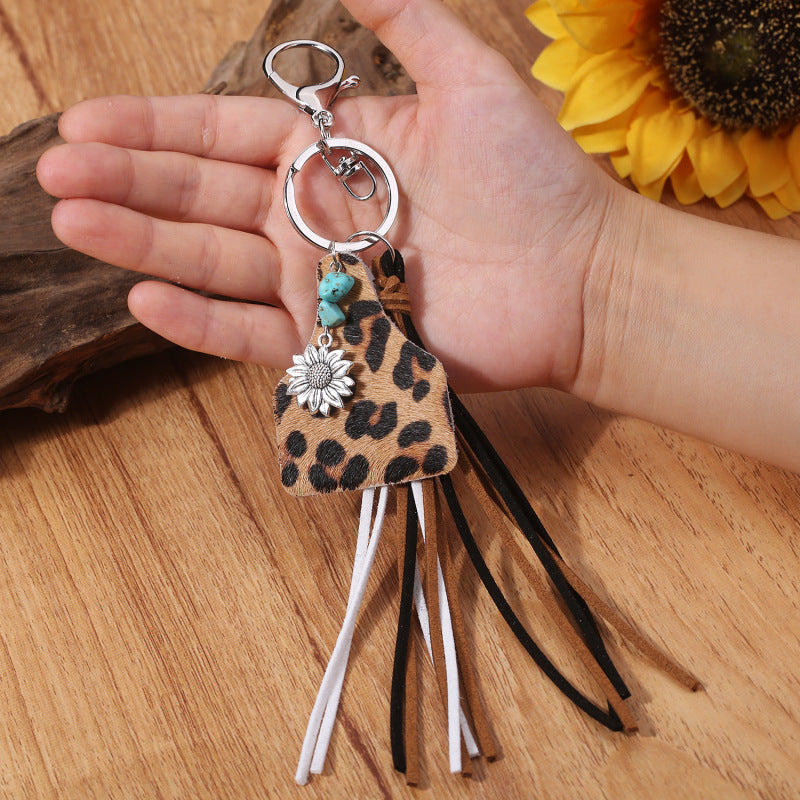 Turquoise Fringe Detail Key Chain BLUE ZONE PLANET