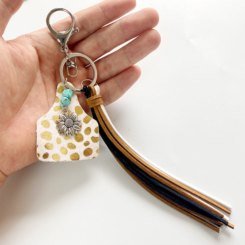 Turquoise Fringe Detail Key Chain BLUE ZONE PLANET
