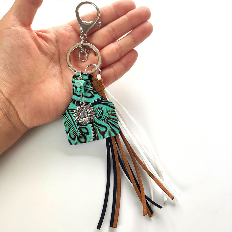 Turquoise Fringe Detail Key Chain BLUE ZONE PLANET