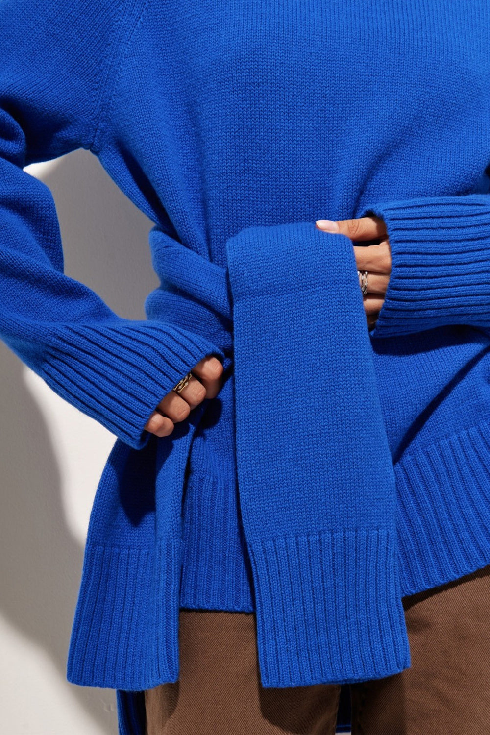 Turtle Neck Raglan Sleeve Sweater BLUE ZONE PLANET