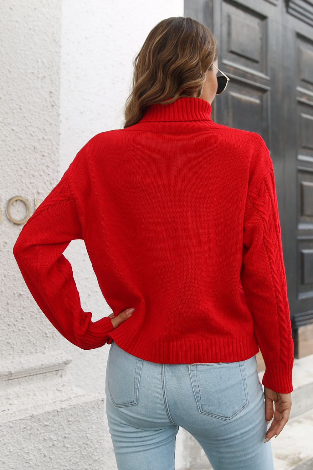Turtleneck Long Sleeve Sweater BLUE ZONE PLANET