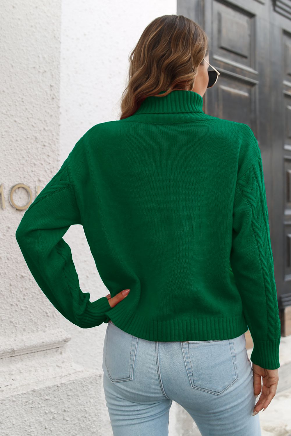 Turtleneck Long Sleeve Sweater BLUE ZONE PLANET