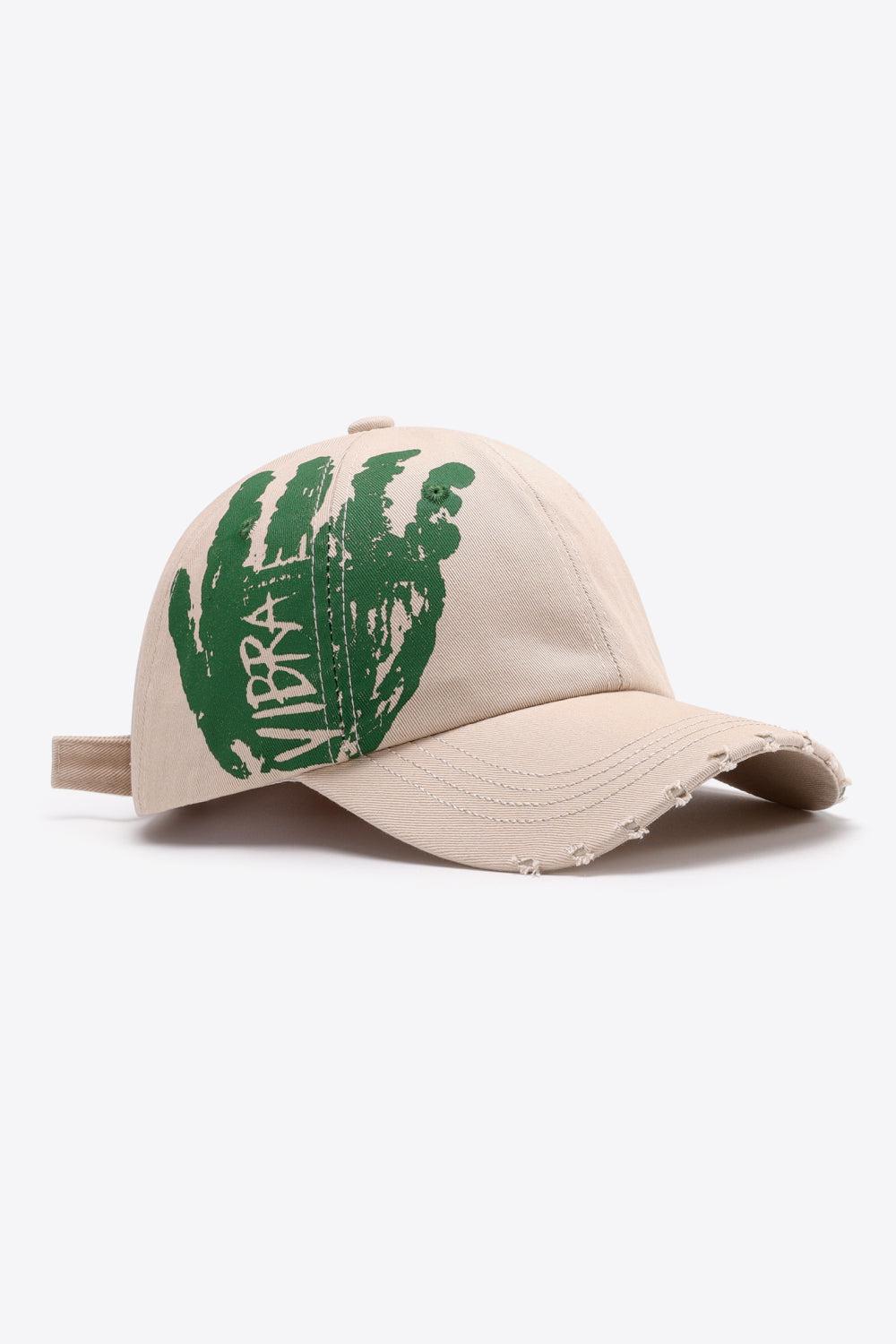 VIBRA Graphic Distressed Adjustable Baseball Cap BLUE ZONE PLANET