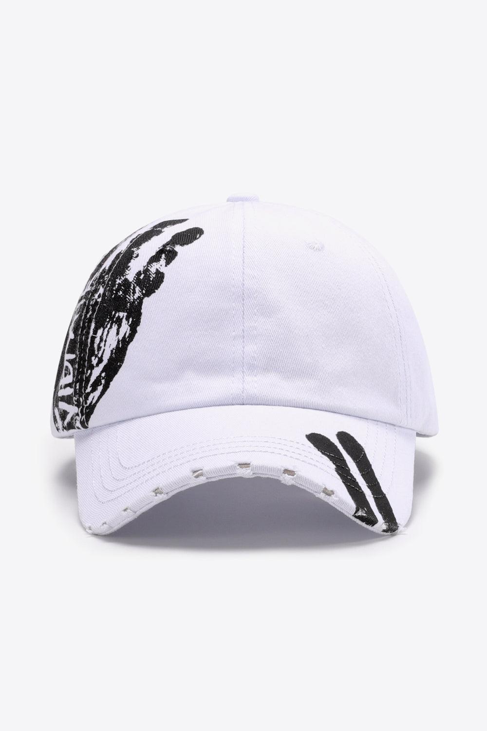 VIBRA Graphic Distressed Adjustable Baseball Cap BLUE ZONE PLANET