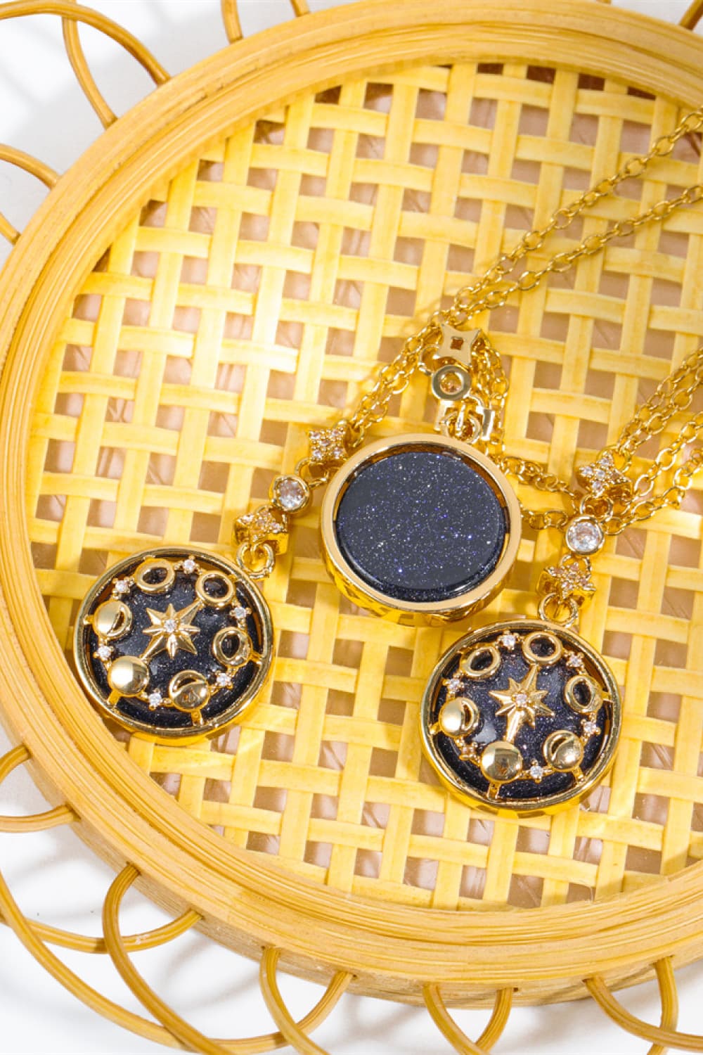 Vintage Blue Sandstone Pendant Copper Necklace BLUE ZONE PLANET