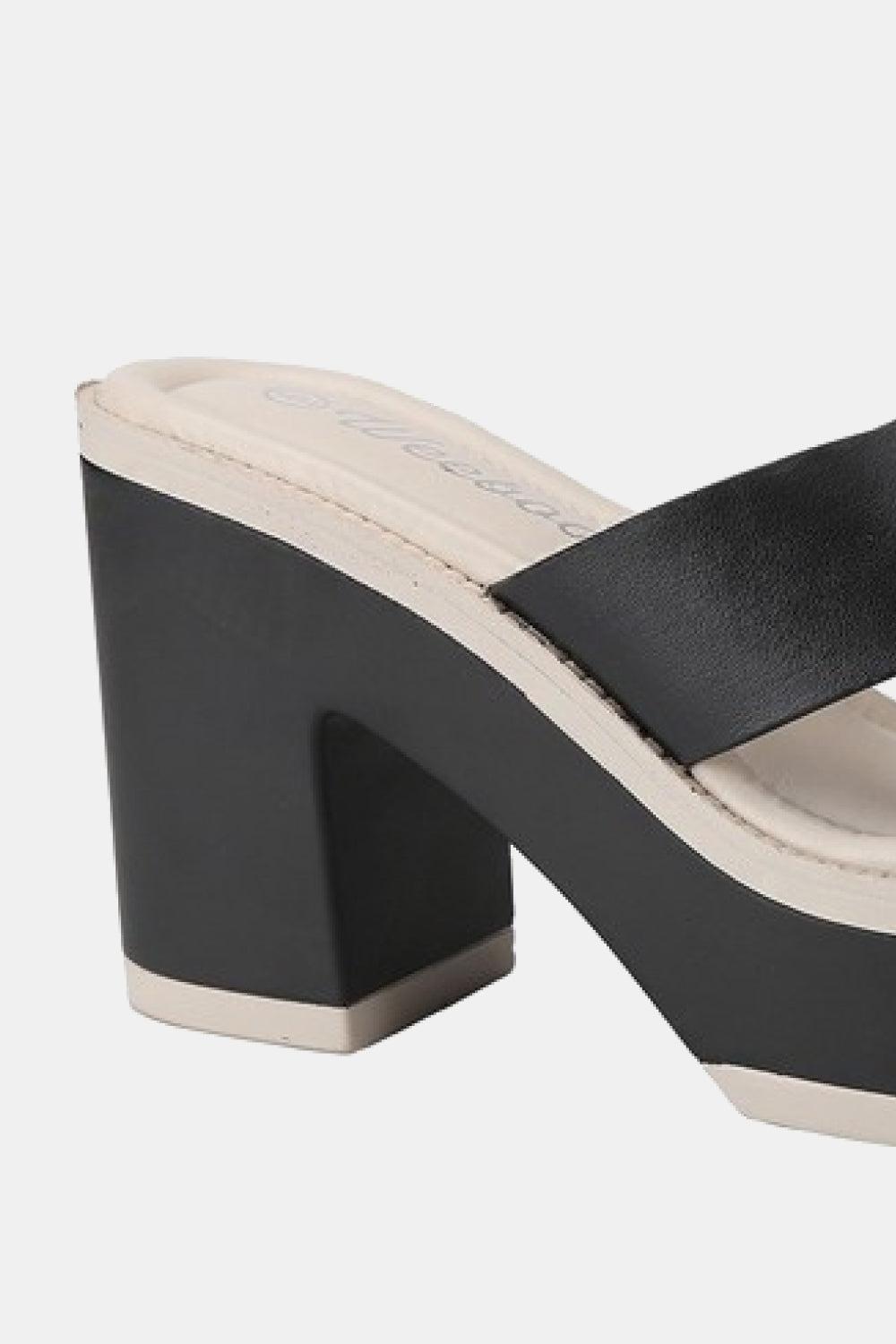 Weeboo Cherish The Moments Contrast Platform Sandals in Black BLUE ZONE PLANET