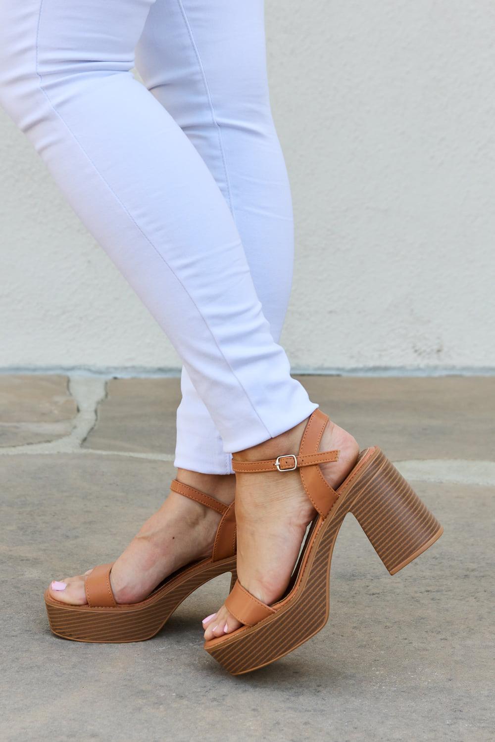 Weeboo Feel It Platform Heel Sandals BLUE ZONE PLANET