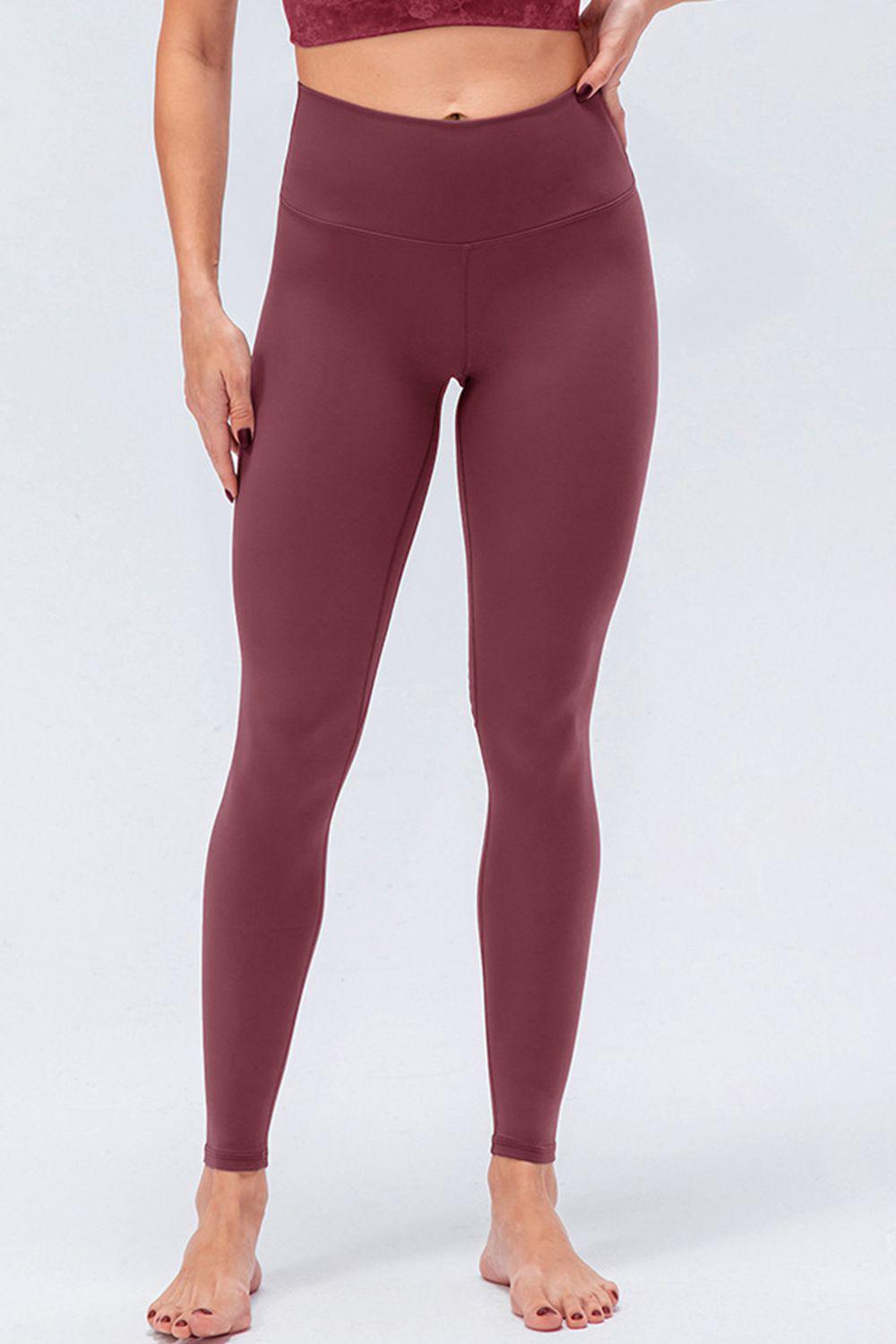 Wide Waistband Slim Fit Active Leggings BLUE ZONE PLANET