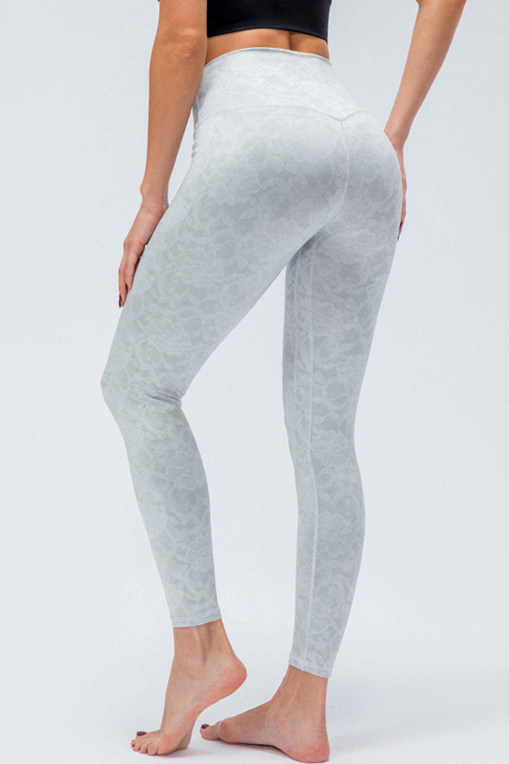 Wide Waistband Slim Fit Active Leggings BLUE ZONE PLANET