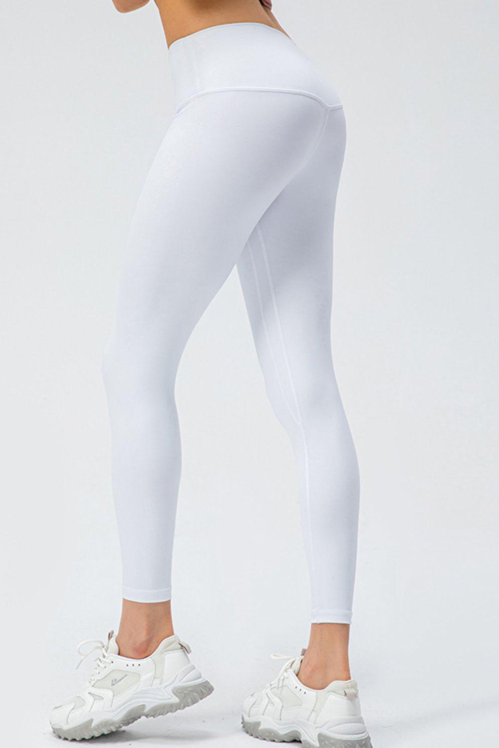 Wide Waistband Slim Fit Active Leggings BLUE ZONE PLANET