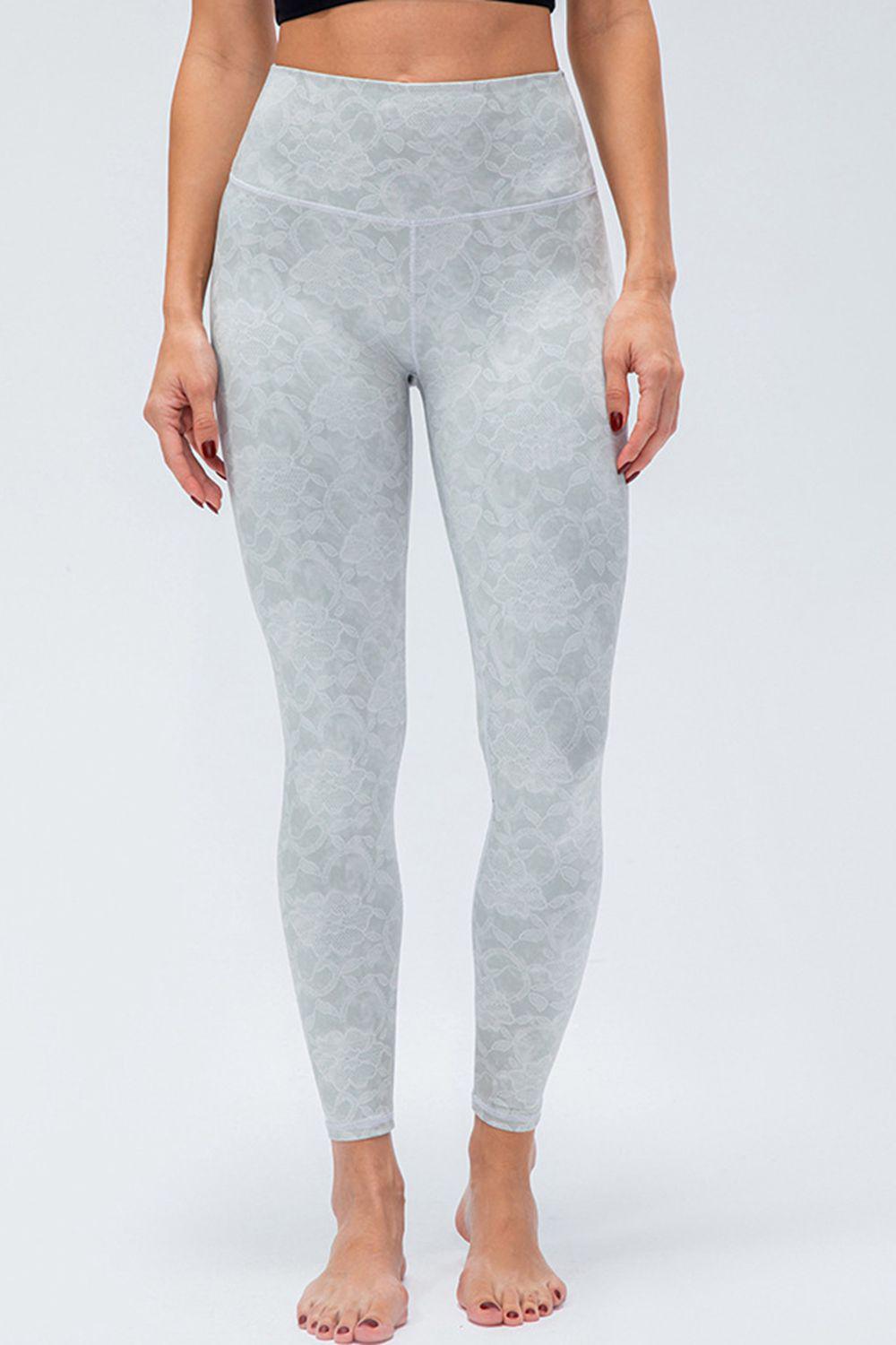 Wide Waistband Slim Fit Active Leggings BLUE ZONE PLANET