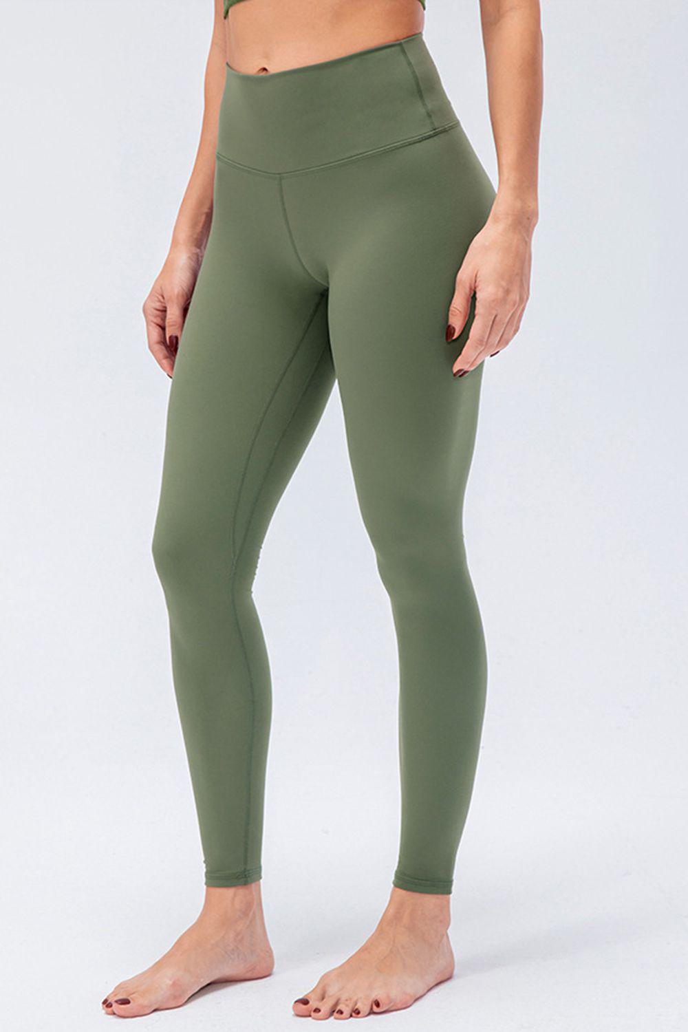 Wide Waistband Slim Fit Active Leggings BLUE ZONE PLANET