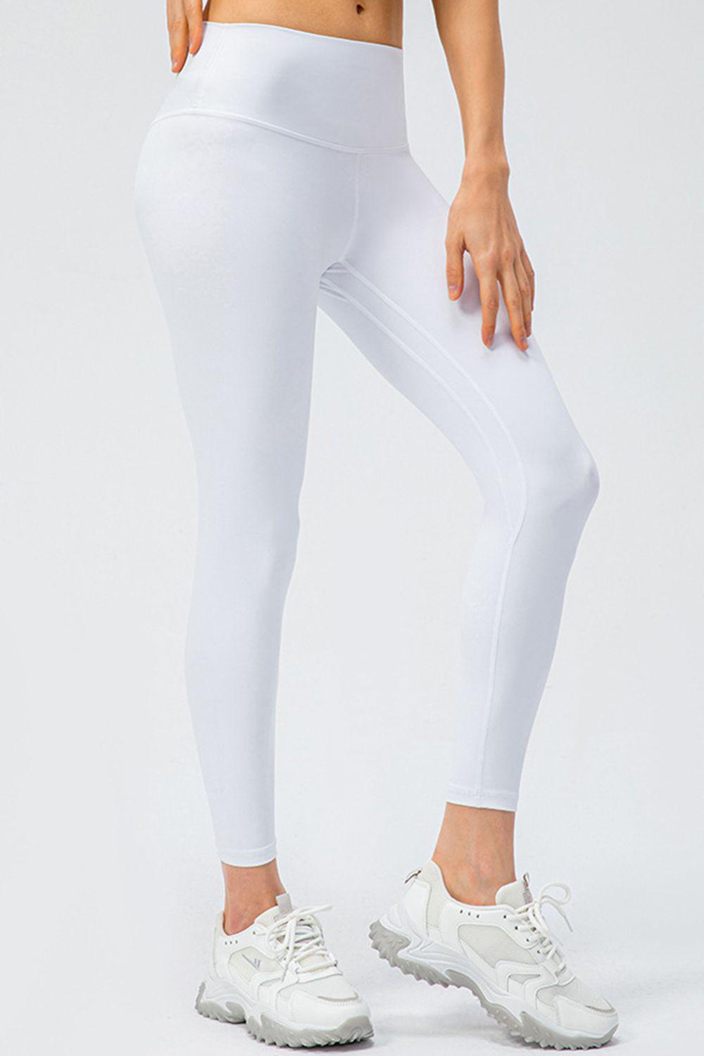 Wide Waistband Slim Fit Active Leggings BLUE ZONE PLANET