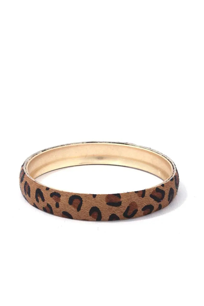 Wild Nature Print Metal Bangle Bracelet Blue Zone Planet
