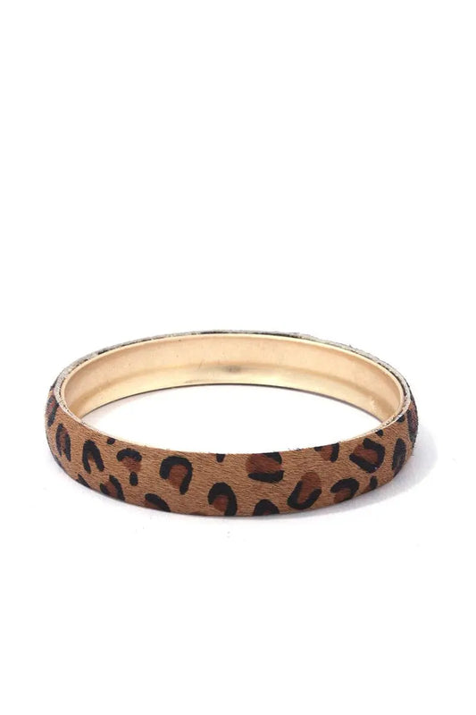 Wild Nature Print Metal Bangle Bracelet Blue Zone Planet