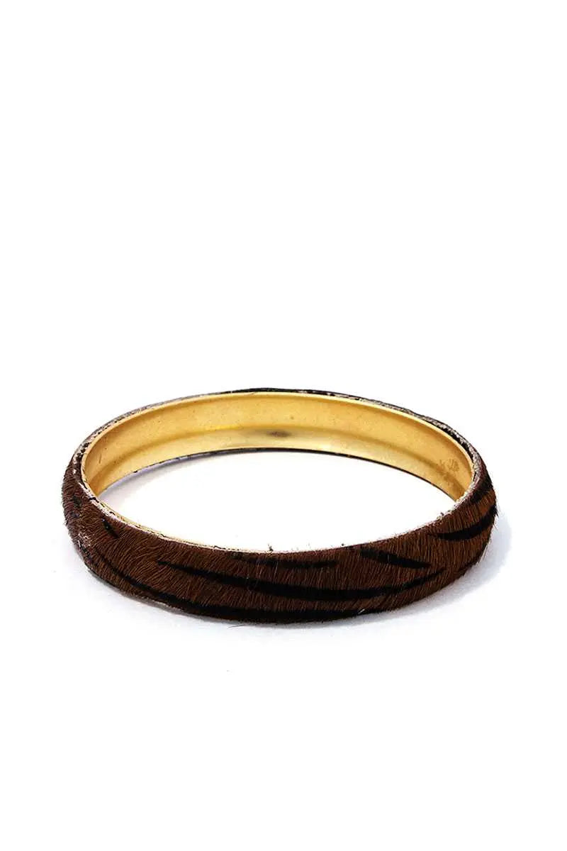 Wild Nature Print Metal Bangle Bracelet Blue Zone Planet
