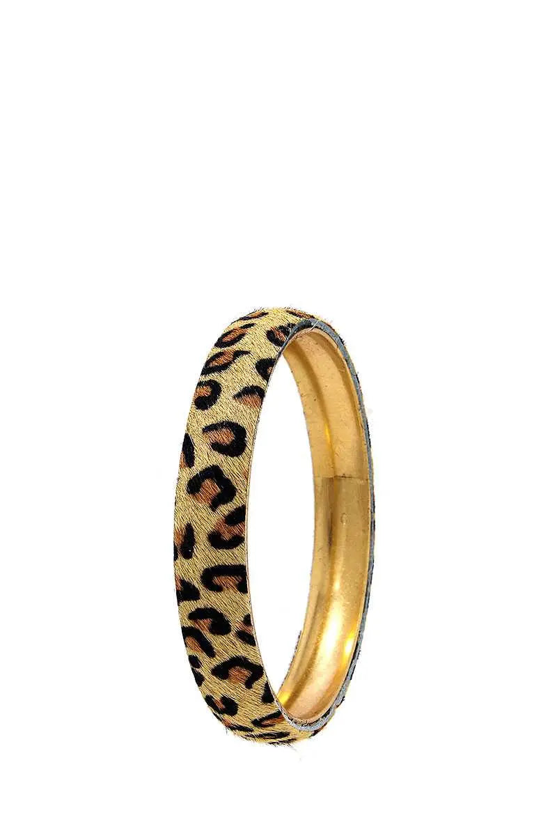 Wild Nature Print Metal Bangle Bracelet Blue Zone Planet