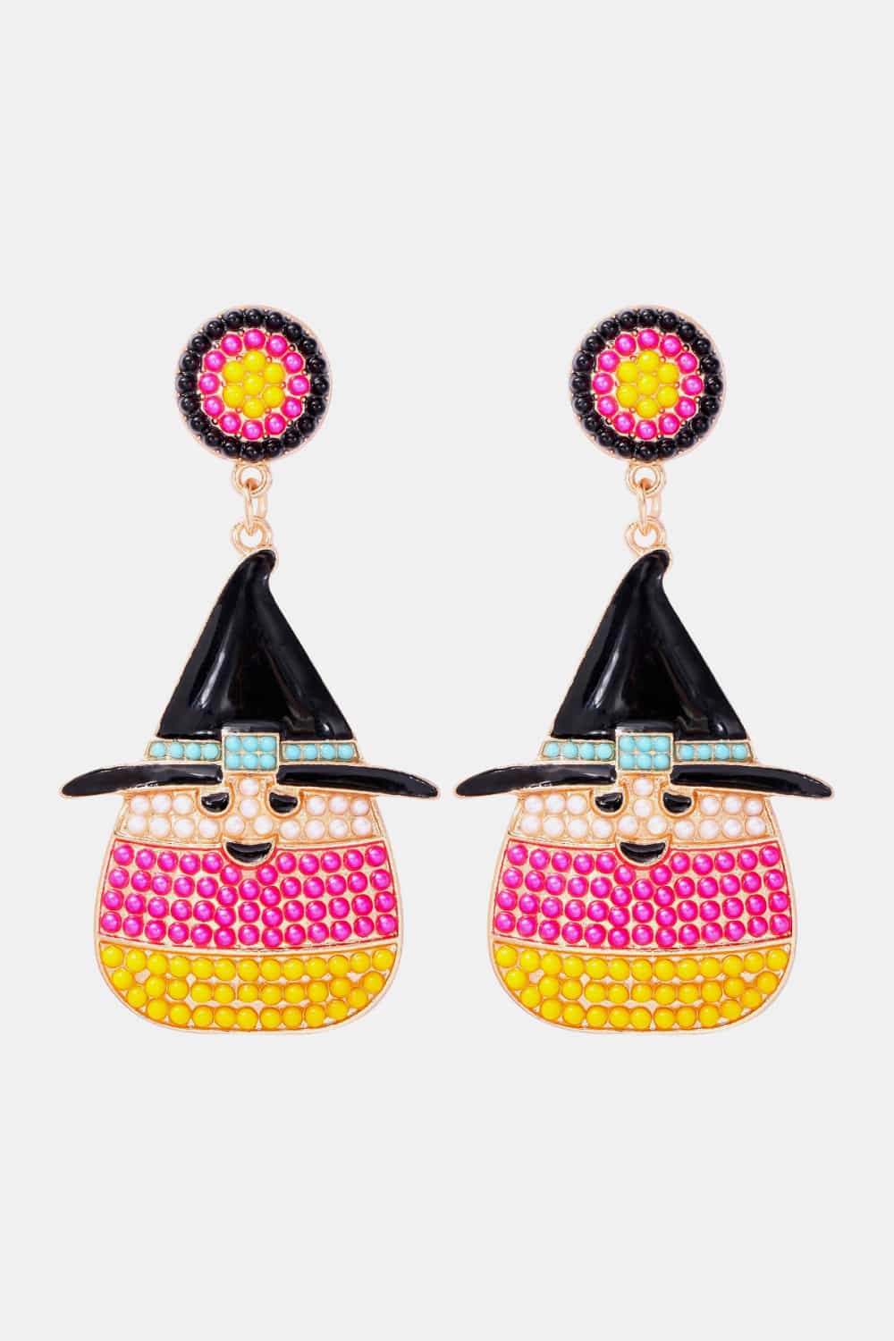 Witch's Hat Shape Synthetic Pearl Dangle Earrings BLUE ZONE PLANET