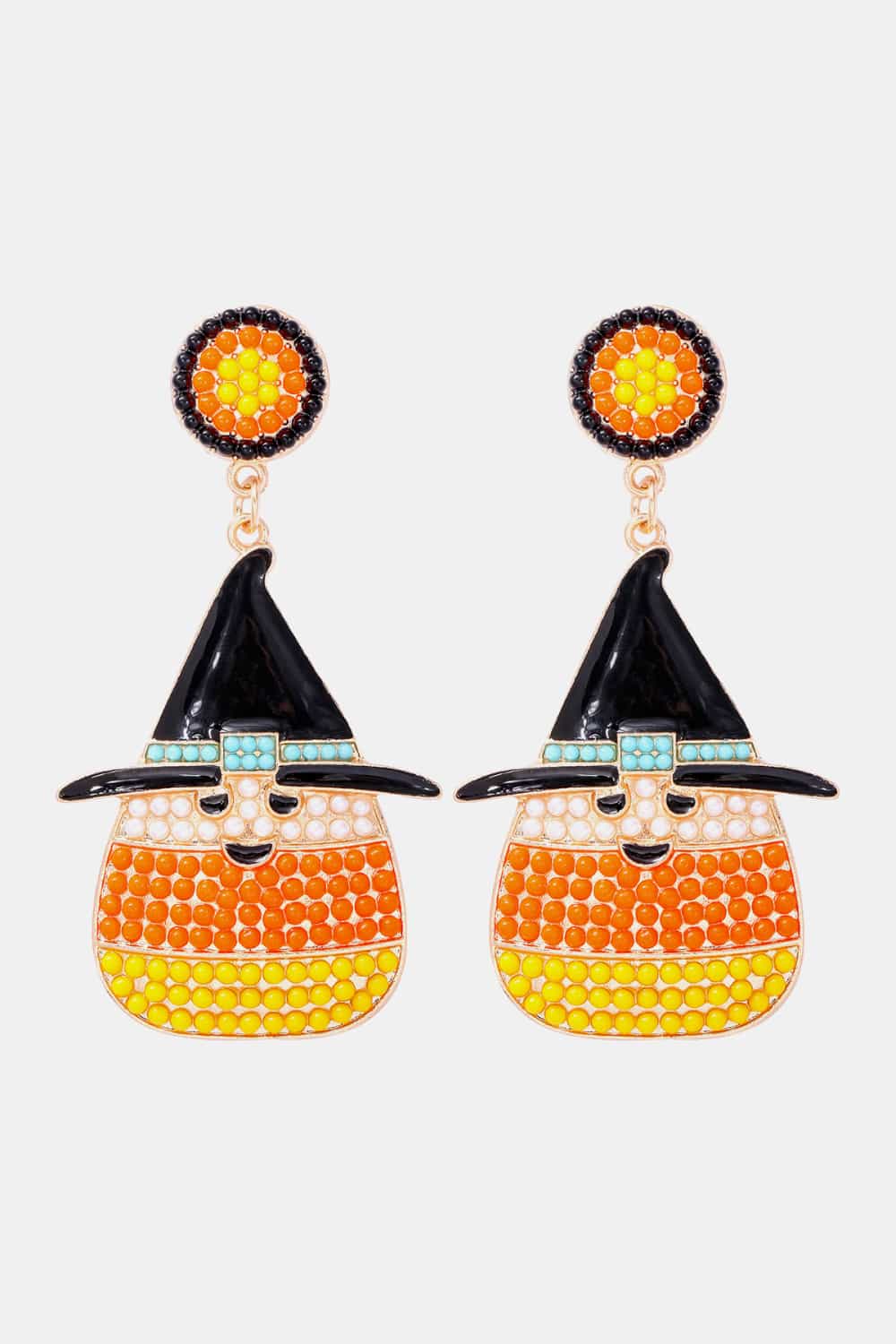 Witch's Hat Shape Synthetic Pearl Dangle Earrings BLUE ZONE PLANET