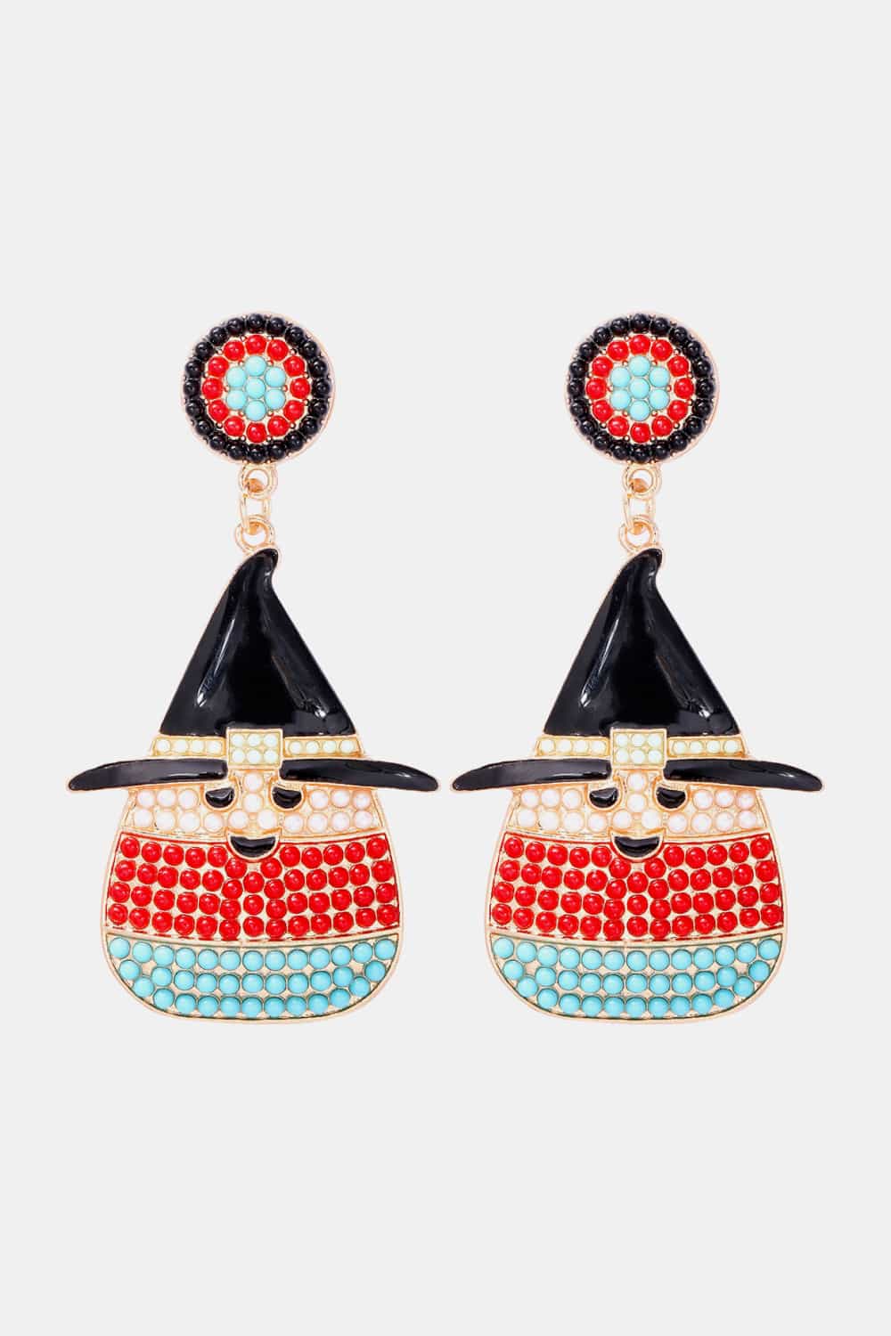 Witch's Hat Shape Synthetic Pearl Dangle Earrings BLUE ZONE PLANET