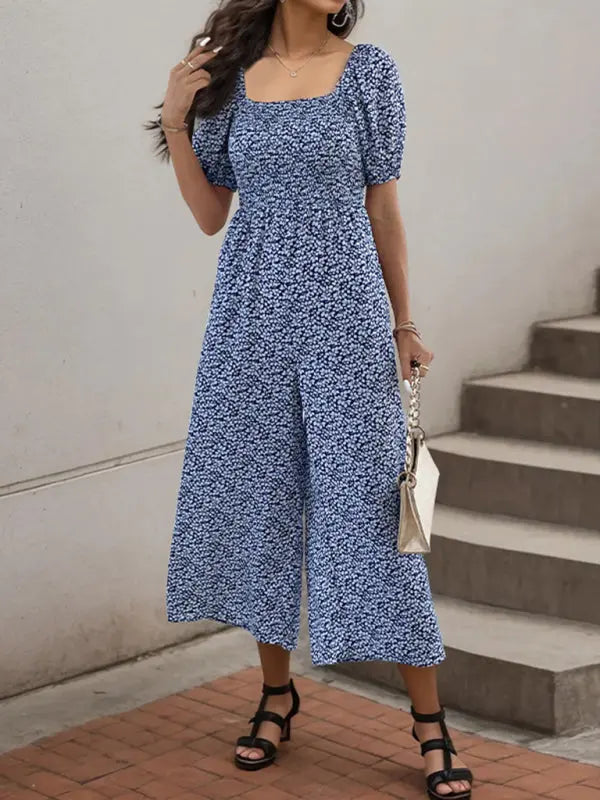 Women's New Fashion Printed Jumpsuit BLUE ZONE PLANET