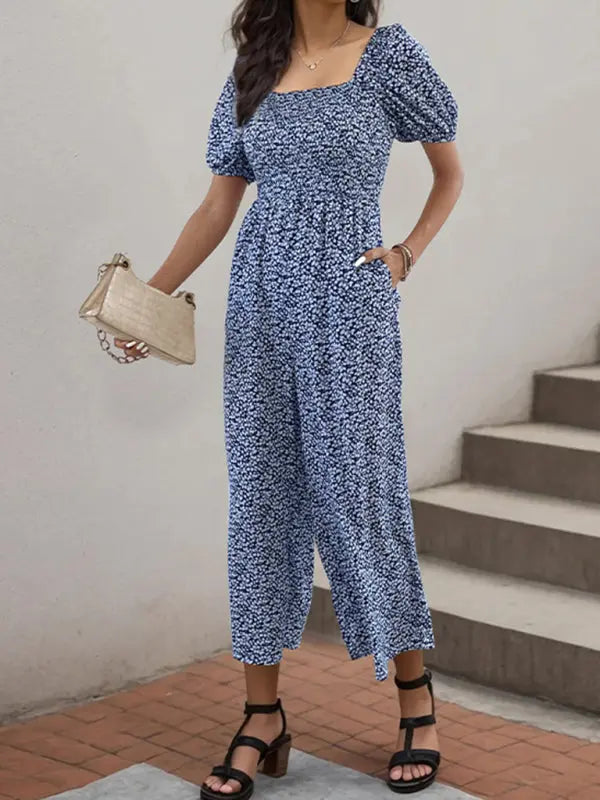 Women's New Fashion Printed Jumpsuit BLUE ZONE PLANET