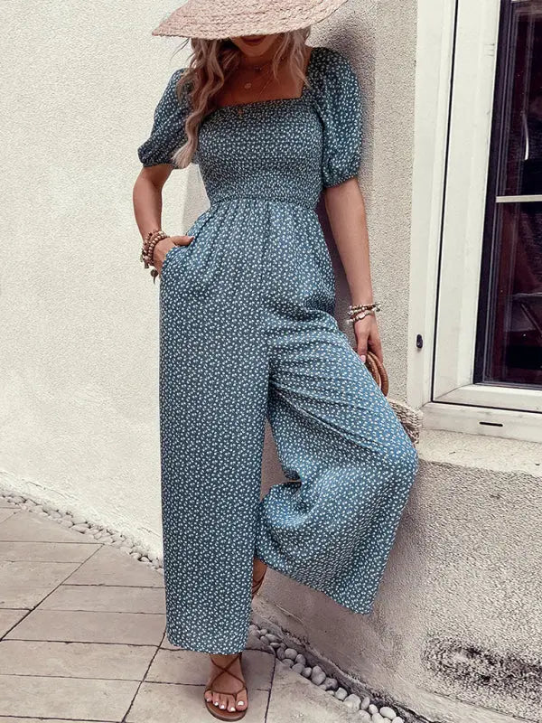 Women's New Fashion Printed Jumpsuit BLUE ZONE PLANET