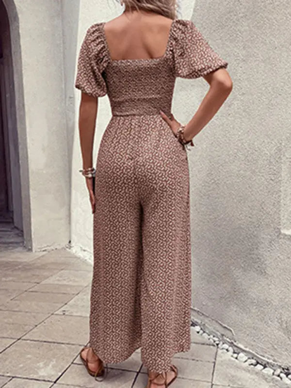 Women's New Fashion Printed Jumpsuit BLUE ZONE PLANET