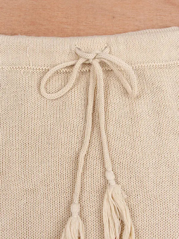 Women's bikini cover-up top wrap chest dress two-piece tie-up tassel beach sunscreen dress kakaclo