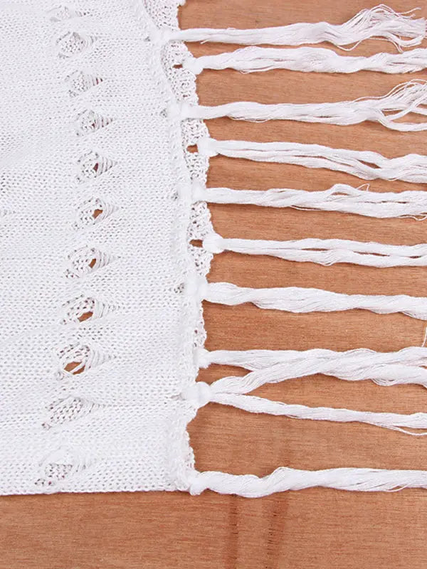 Women's bikini cover-up top wrap chest dress two-piece tie-up tassel beach sunscreen dress kakaclo