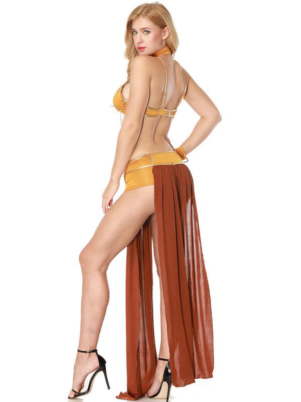 Women's Halloween Dance Queen Dress Long Skirt Costume BLUE ZONE PLANET