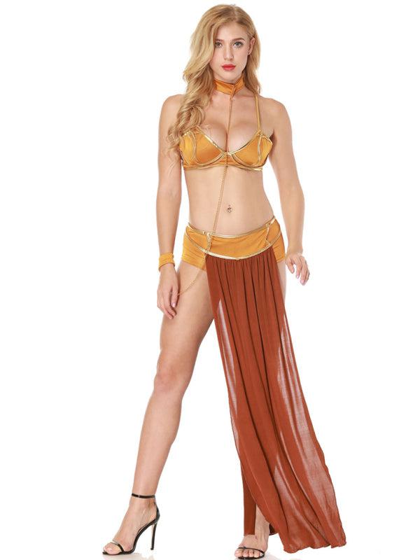 Women's Halloween Dance Queen Dress Long Skirt Costume BLUE ZONE PLANET