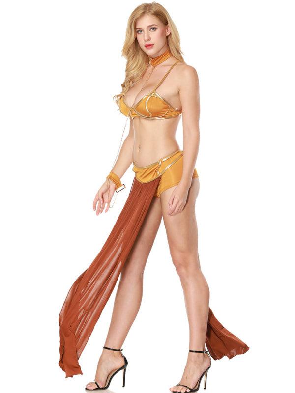 Women's Halloween Dance Queen Dress Long Skirt Costume BLUE ZONE PLANET