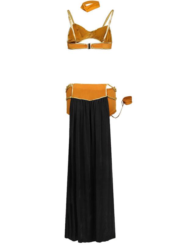 Women's Halloween Dance Queen Dress Long Skirt Costume BLUE ZONE PLANET