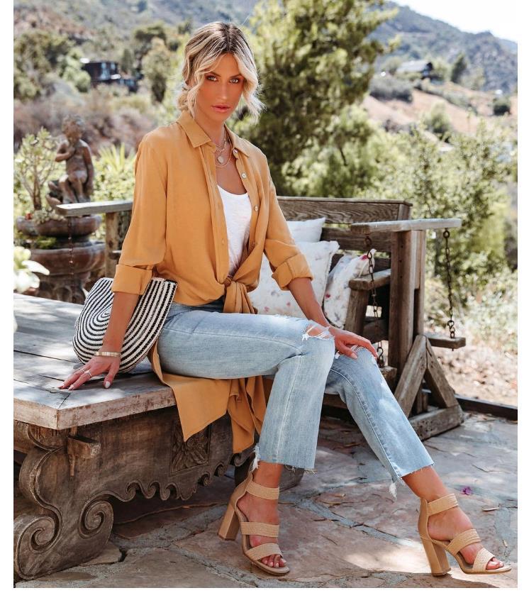 Women's Lapel Shirt Loose Casual Long Sleeve Buttoned Midi Shift Dress Blue Zone Planet