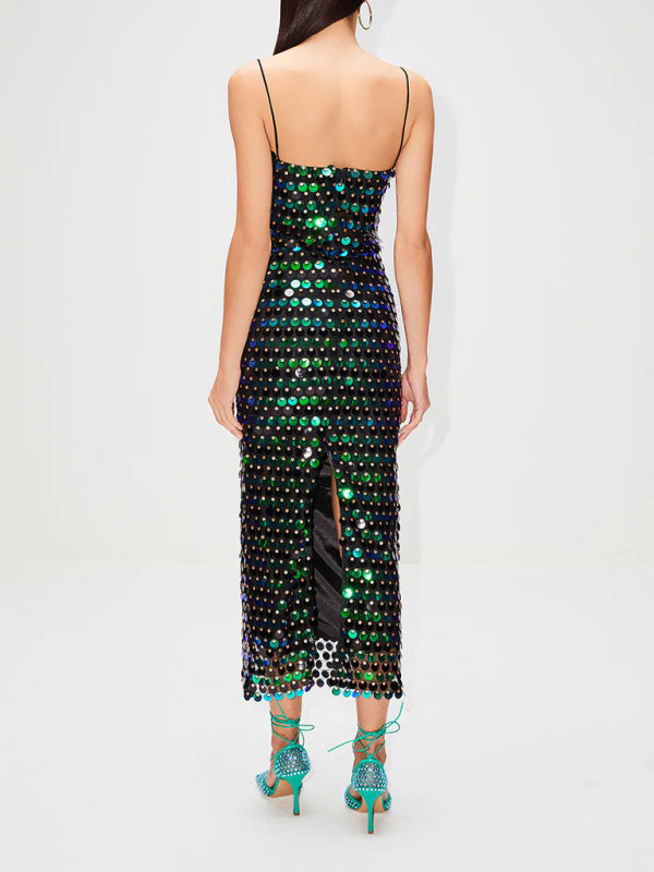 Women's beaded strapless party long dress BLUE ZONE PLANET