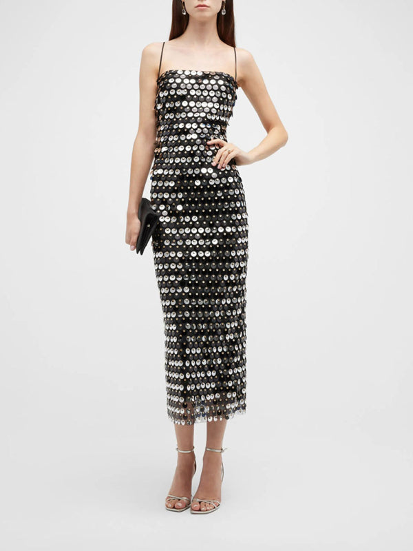 Women's beaded strapless party long dress BLUE ZONE PLANET