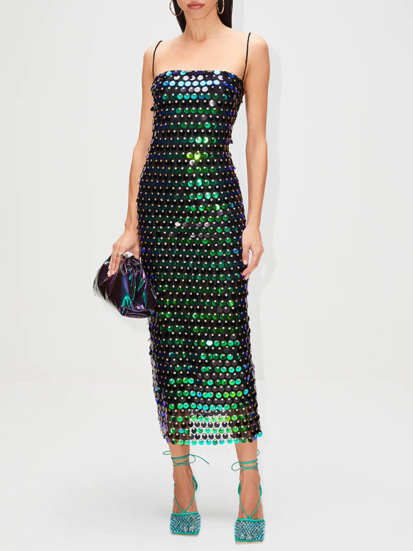 Women's beaded strapless party long dress BLUE ZONE PLANET